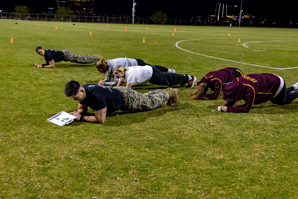 ASU Volleyball Team Marine Workout