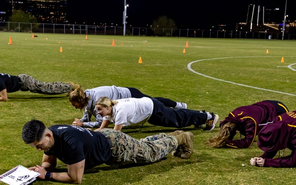 ASU Volleyball Team Marine Workout