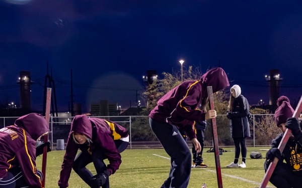 ASU Volleyball Team Marine Workout