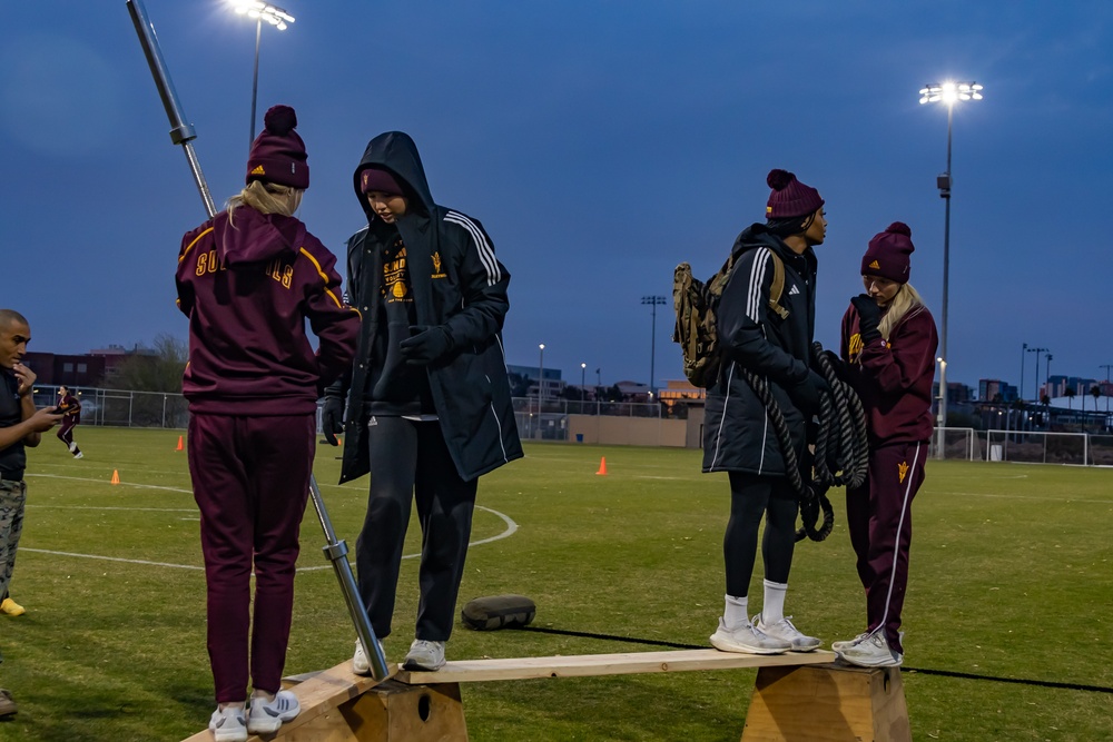 ASU Volleyball Team Marine Workout