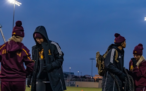 ASU Volleyball Team Marine Workout