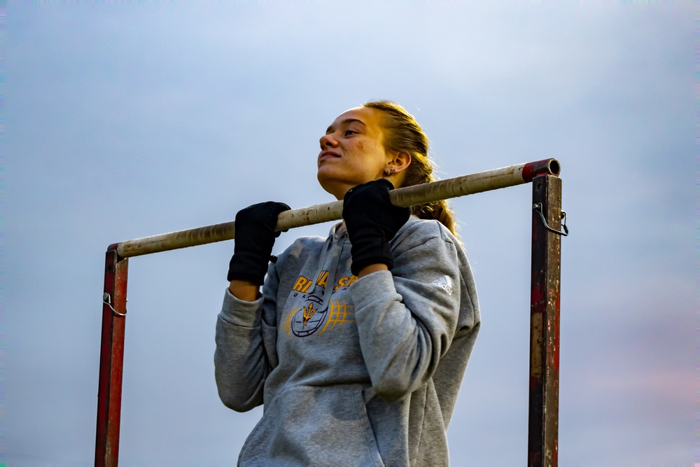 ASU Volleyball Team Marine Workout