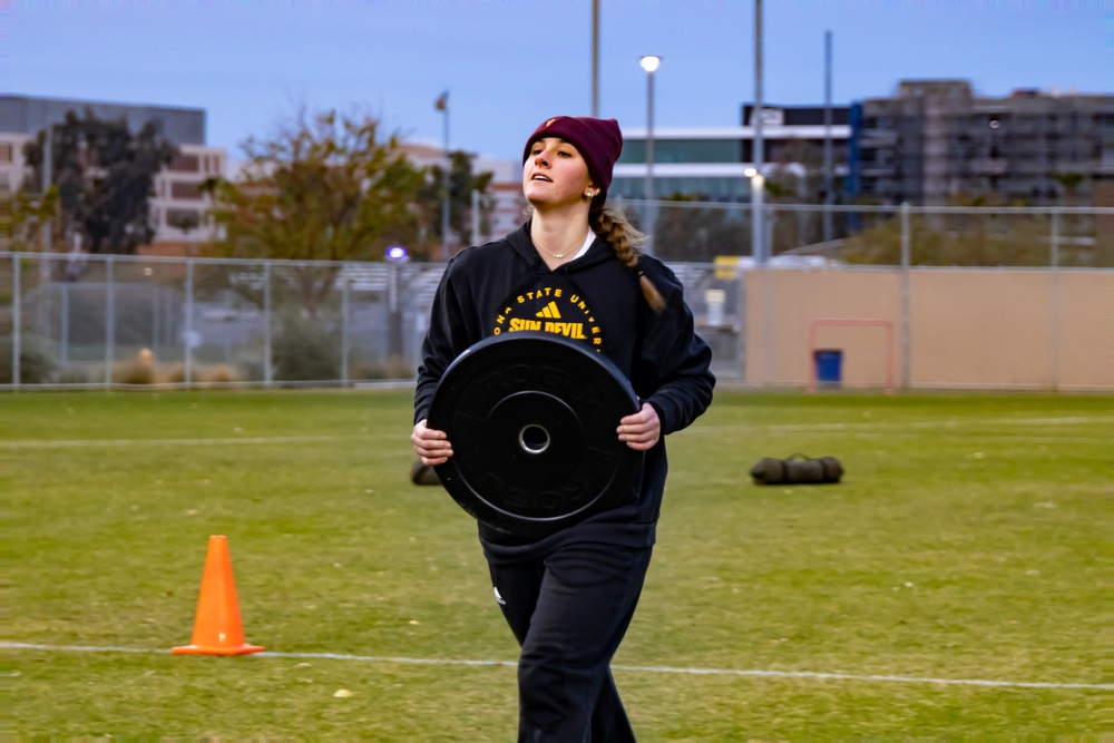 ASU Volleyball Team Marine Workout