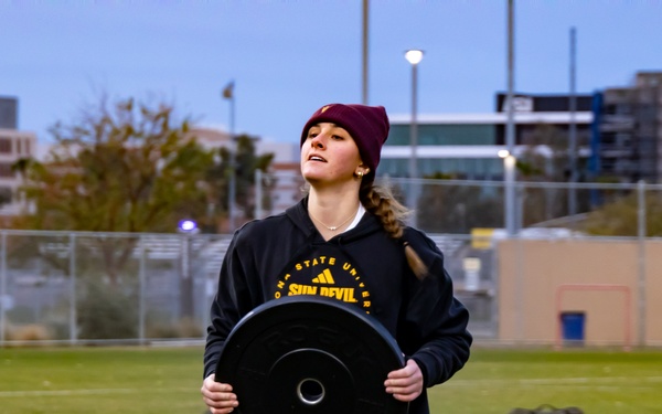ASU Volleyball Team Marine Workout