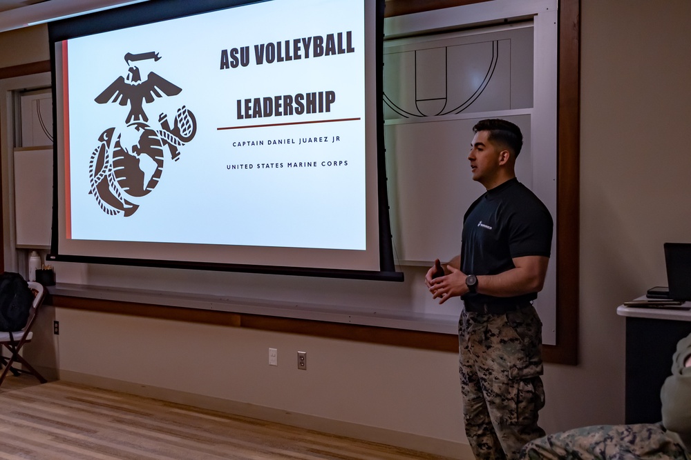 ASU Volleyball Team Marine Workout