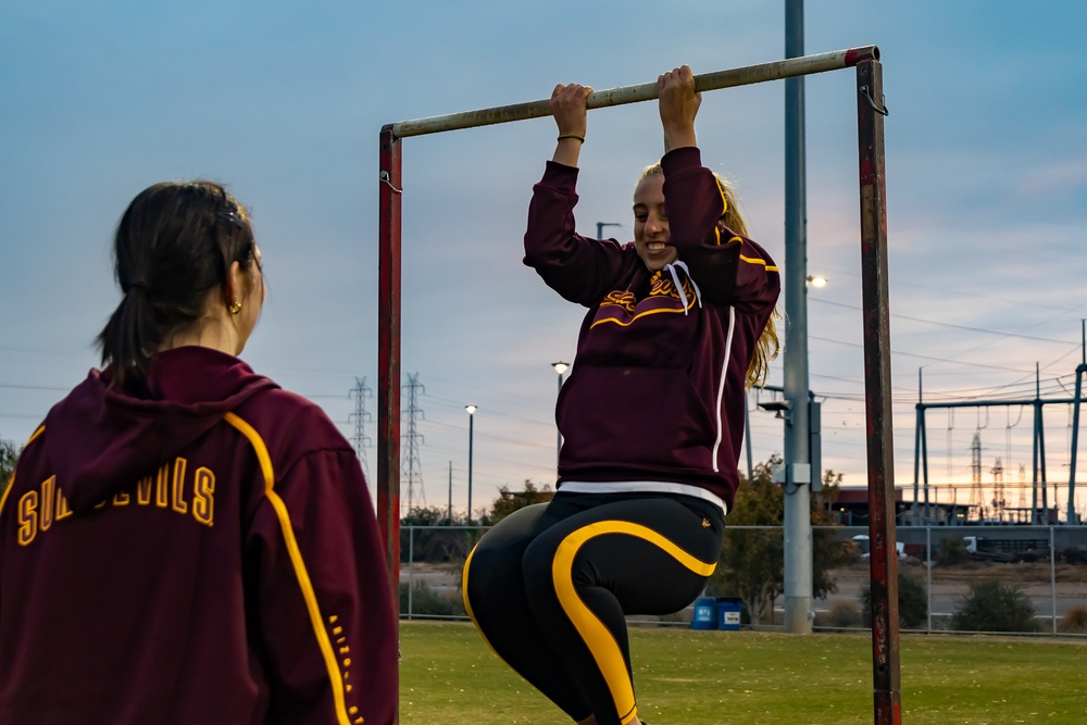 ASU Volleyball Team Marine Workout