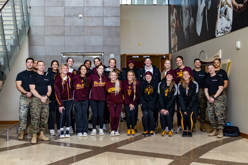 ASU Volleyball Team Marine Workout