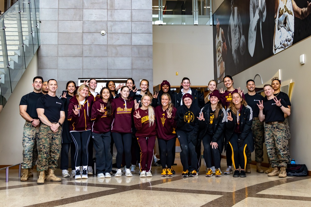 ASU Volleyball Team Marine Workout