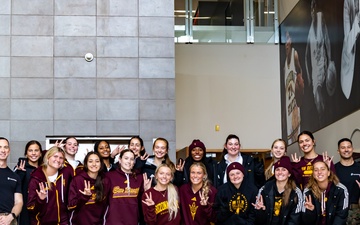 ASU Volleyball Team Marine Workout