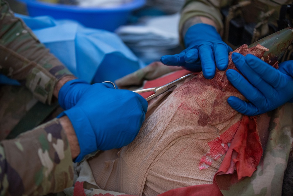 Coalition Forces Conduct Base-Wide Mass Casualty Exercise