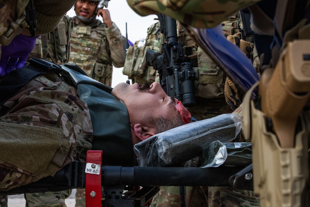 Coalition Forces Conduct Base-Wide Mass Casualty Exercise
