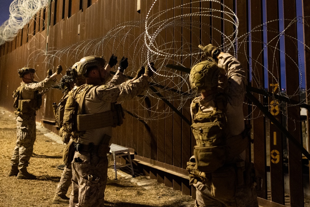 U.S. Marines assist CBP border security mission