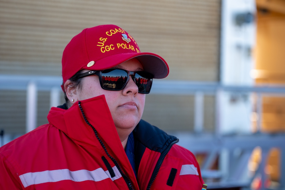 USCGC Polar Star (WAGB 10) presents Antarctica Service Medals in the Ross Sea during Operation Deep Freeze