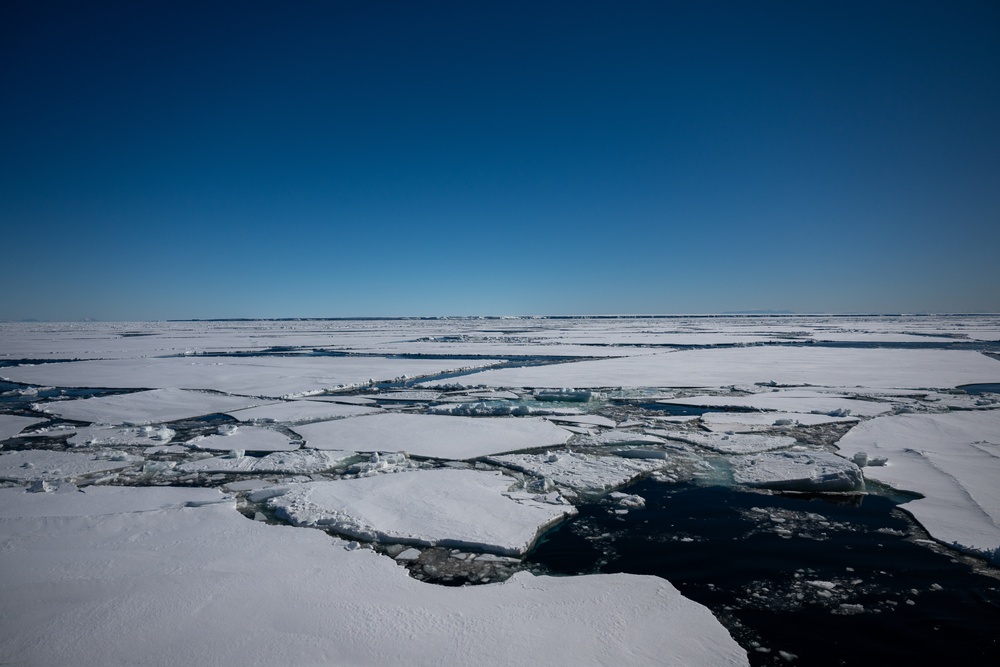 USCGC Polar Star (WAGB 10) presents Antarctica Service Medals in the Ross Sea during Operation Deep Freeze