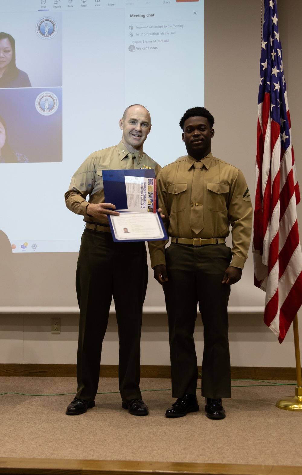 MCAS Iwakuni hosts a naturalization ceremony