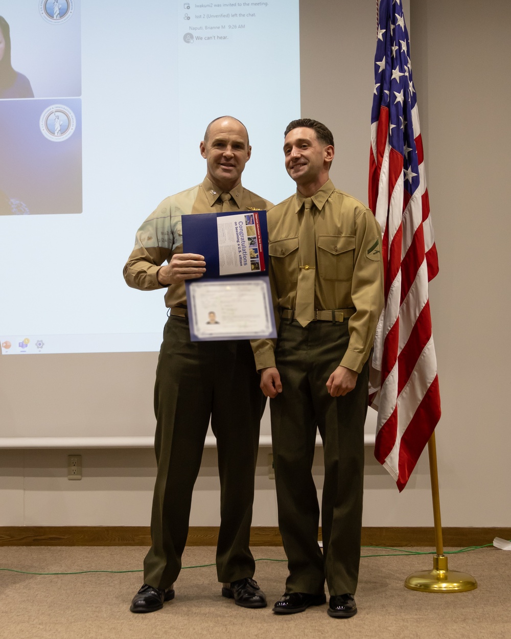 MCAS Iwakuni hosts a naturalization ceremony