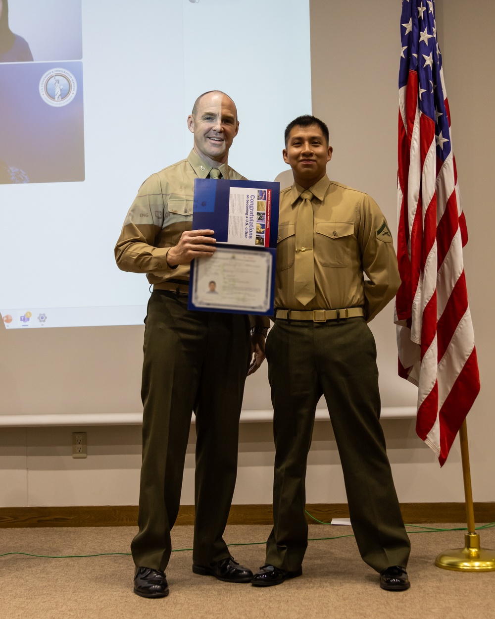 MCAS Iwakuni hosts a naturalization ceremony