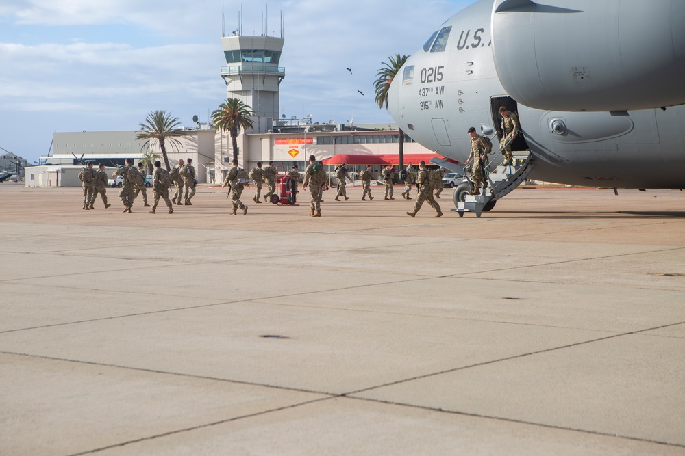 Joint Task Force North Soldiers, Cargo arrive at MCAS Miramar