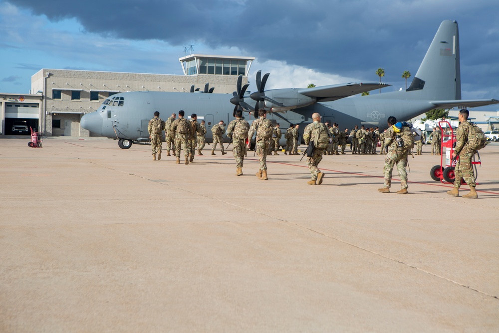 Joint Task Force North Soldiers, Cargo arrive at MCAS Miramar