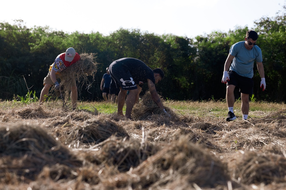 VMFA-312 cleans Yona baseball field