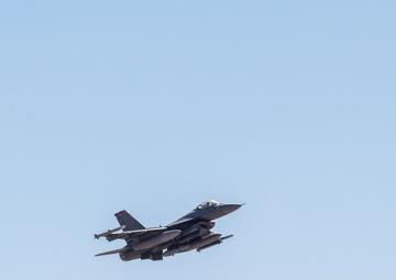 F-16s takeoff in support of Spears of Victory Exercise