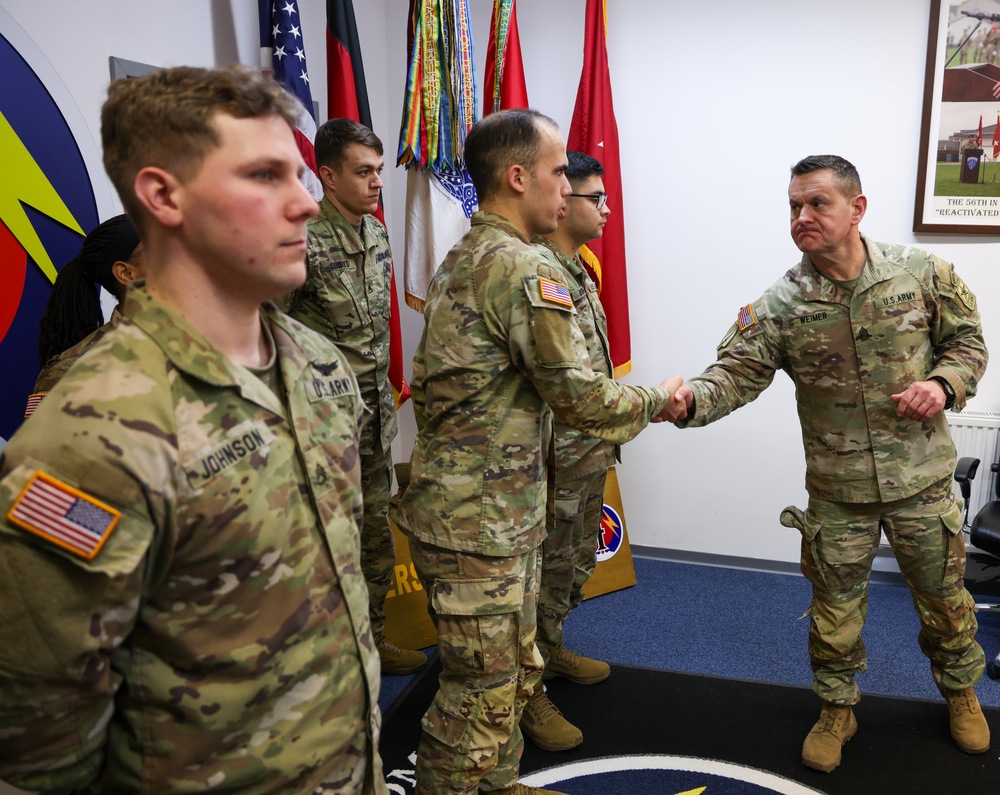 The Sergeant Major of the Army visits Soldiers in Germany