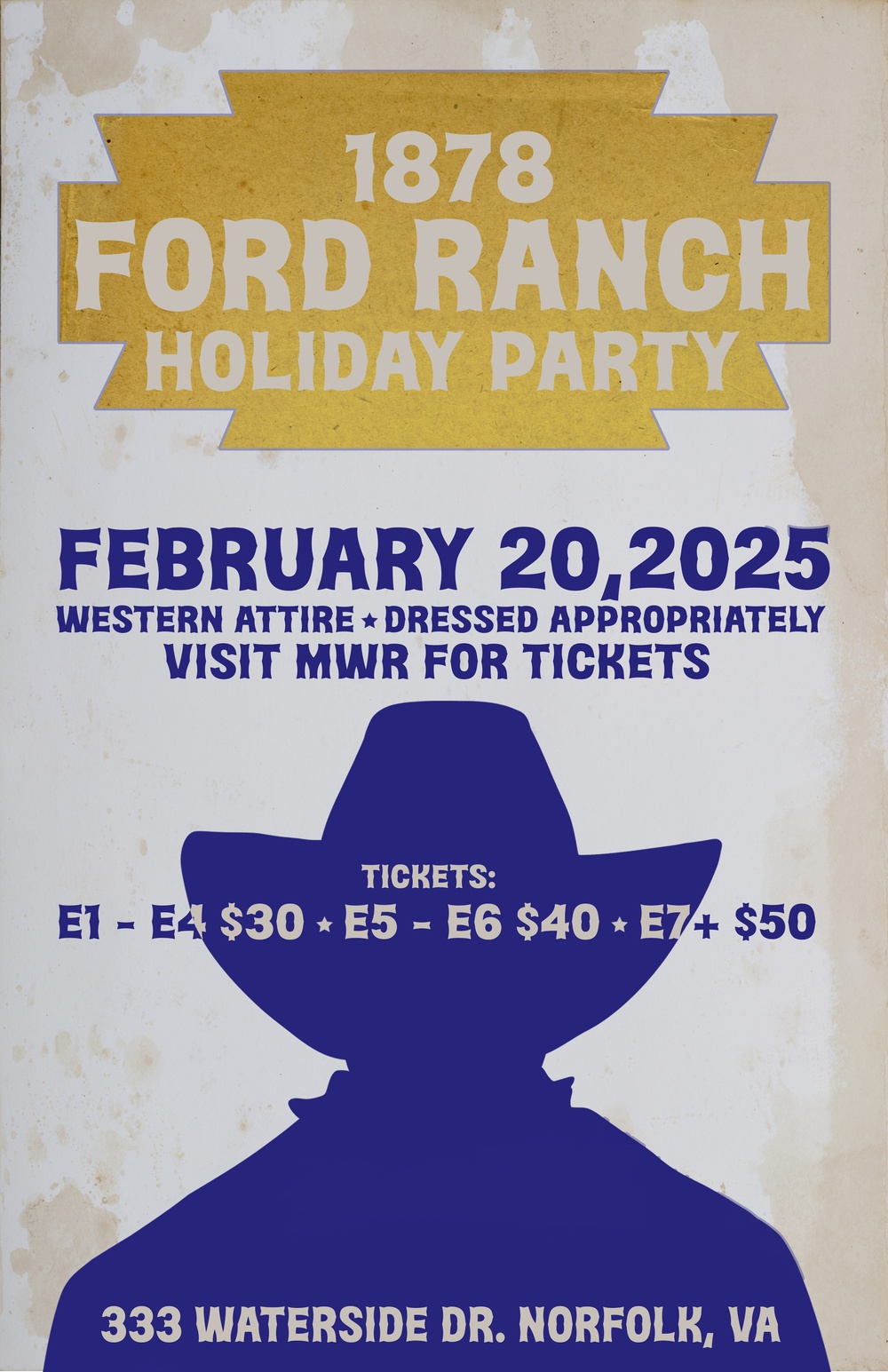 USS Gerald R, Ford Holiday Party Flyer