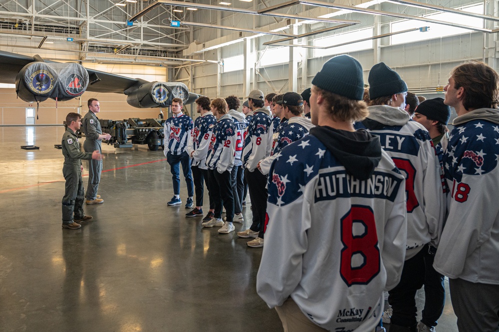 Shreveport Mudbugs visit Barksdale Air Force Base.
