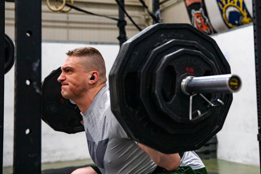 Multinational soldiers, assigned to NATO-led KFOR 34 mission, participate in weightlifting competition