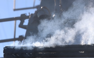 USS Truxtun Fires Phalanx CIWS