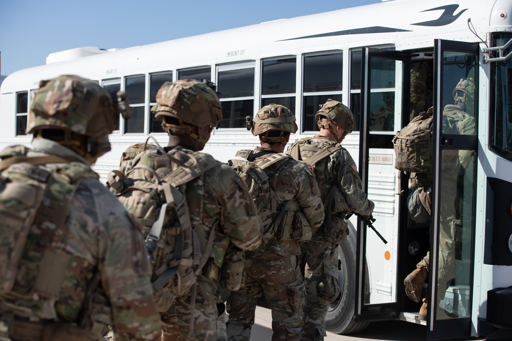 U.S. Soldiers Arrive at Fort Bliss to Support Southern Border Operations