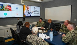 Commander, Navy Recruiting Command welcomes the Department of Defense Office of Inspector General Audit Team [Image 1 of 2]