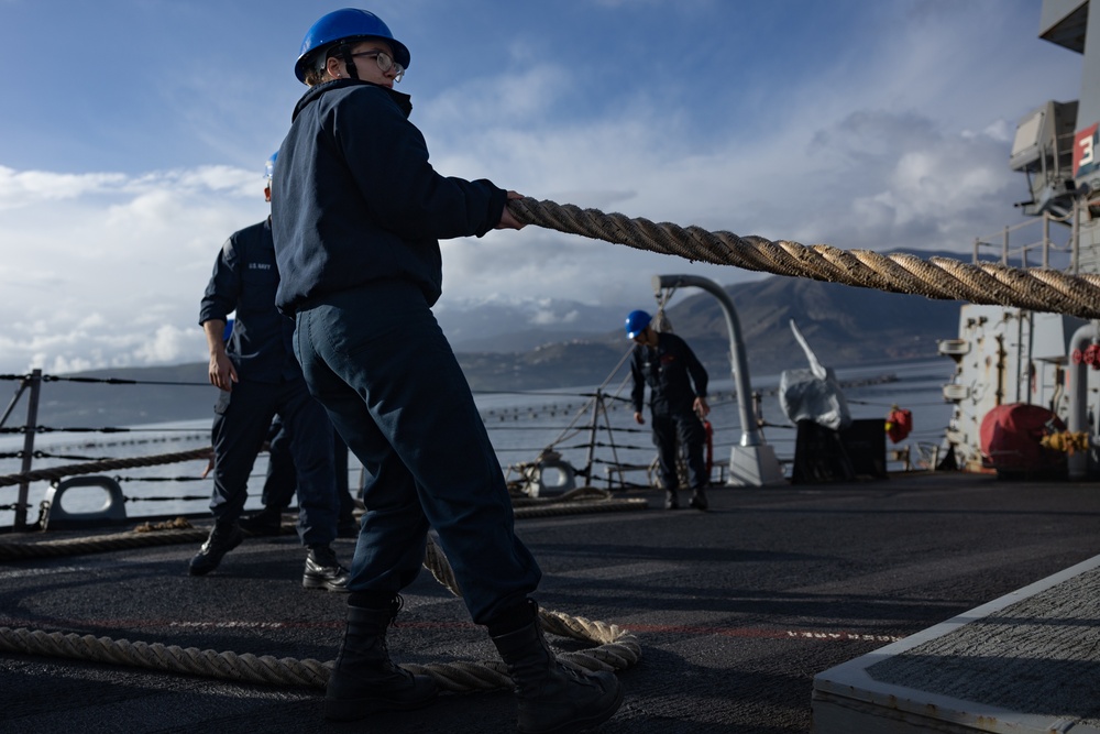 USS Oscar Austin (DDG 79) Departs from Souda Bay, Greece