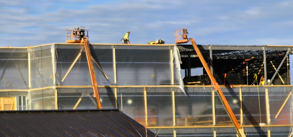 January 2025 barracks construction operations for East Barracks Project at Fort McCoy