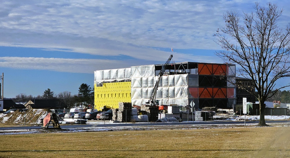 January 2025 barracks construction operations for East Barracks Project at Fort McCoy