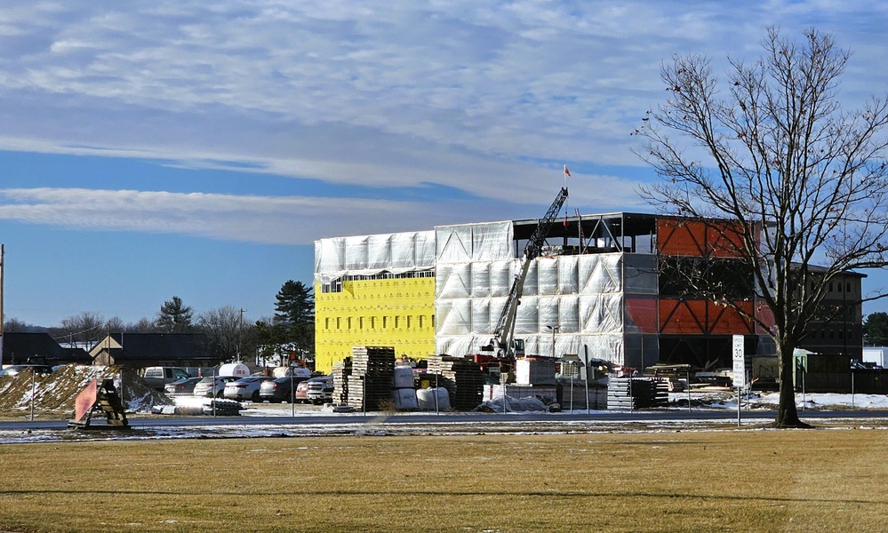 January 2025 barracks construction operations for East Barracks Project at Fort McCoy