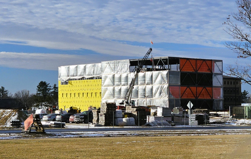 January 2025 barracks construction operations for East Barracks Project at Fort McCoy