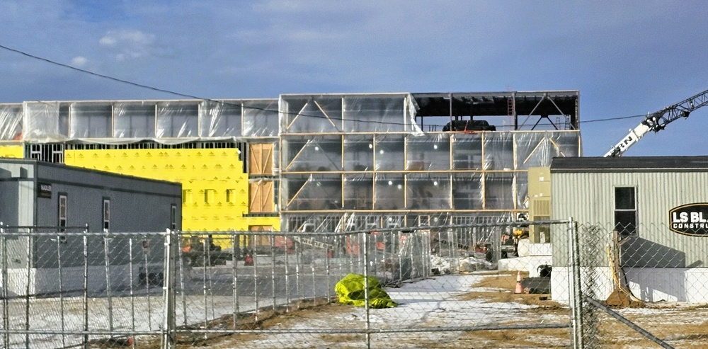 January 2025 barracks construction operations for East Barracks Project at Fort McCoy