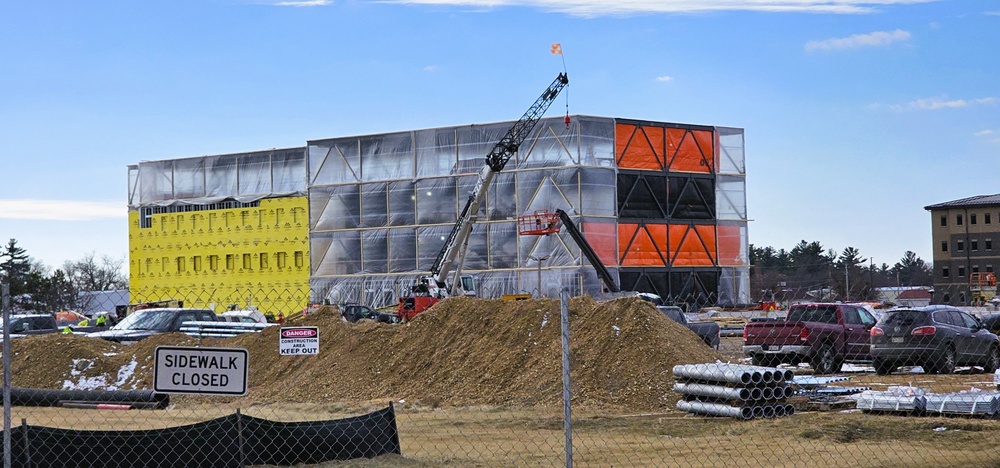 January 2025 barracks construction operations for East Barracks Project at Fort McCoy