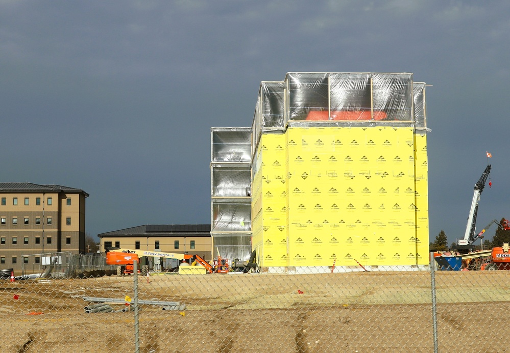 January 2025 barracks construction operations for East Barracks Project at Fort McCoy