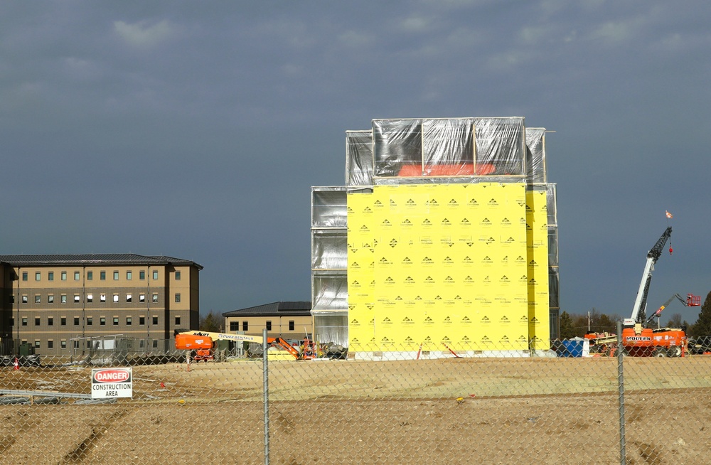 January 2025 barracks construction operations for East Barracks Project at Fort McCoy