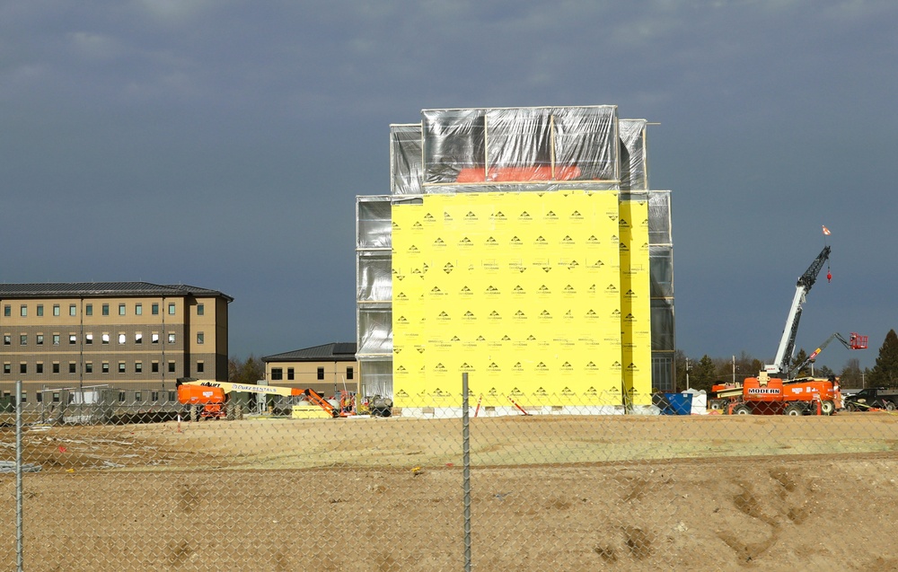 January 2025 barracks construction operations for East Barracks Project at Fort McCoy