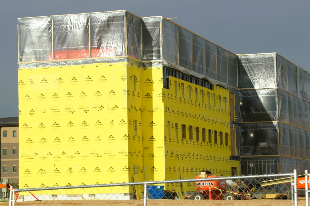 January 2025 barracks construction operations for East Barracks Project at Fort McCoy