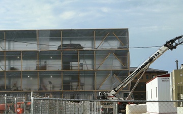 January 2025 barracks construction operations for East Barracks Project at Fort McCoy