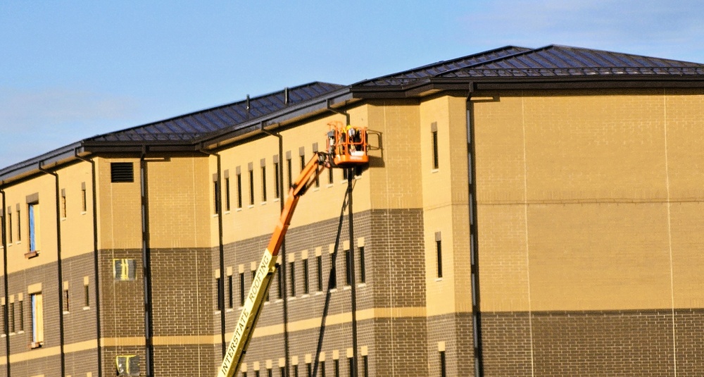 January 2025 barracks construction operations for South Barracks Project at Fort McCoy