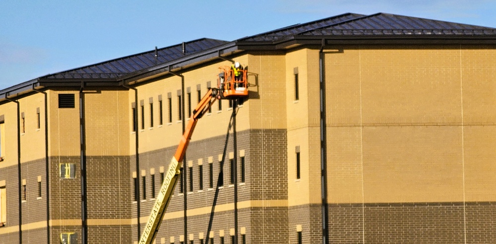 January 2025 barracks construction operations for South Barracks Project at Fort McCoy