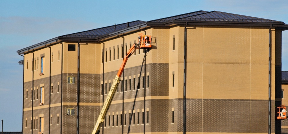 January 2025 barracks construction operations for South Barracks Project at Fort McCoy