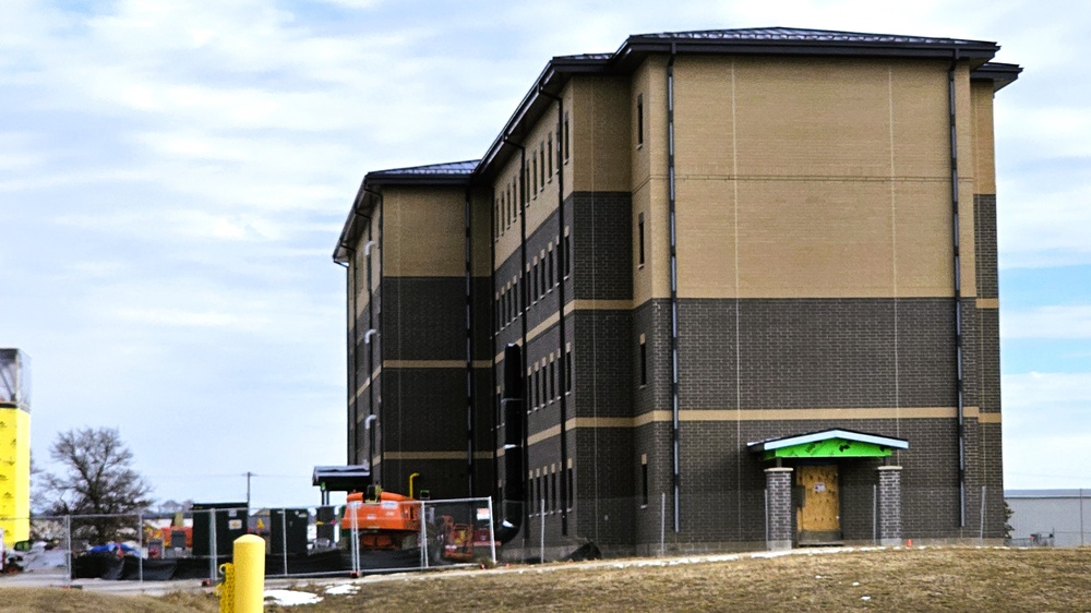 January 2025 barracks construction operations for South Barracks Project at Fort McCoy