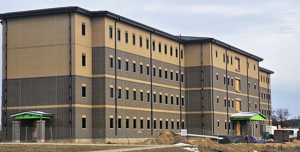 January 2025 barracks construction operations for South Barracks Project at Fort McCoy