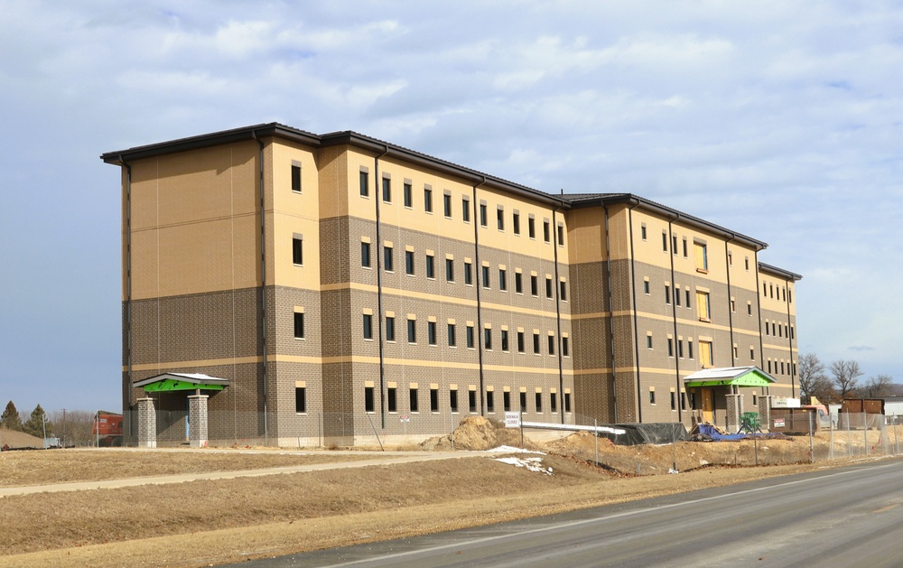 January 2025 barracks construction operations for South Barracks Project at Fort McCoy